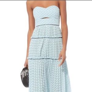 Metallic Chevron Knit Bandeau Dress